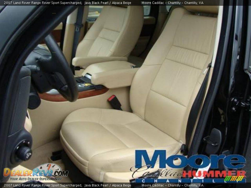 2007 Land Rover Range Rover Sport Supercharged Java Black Pearl / Alpaca Beige Photo #5
