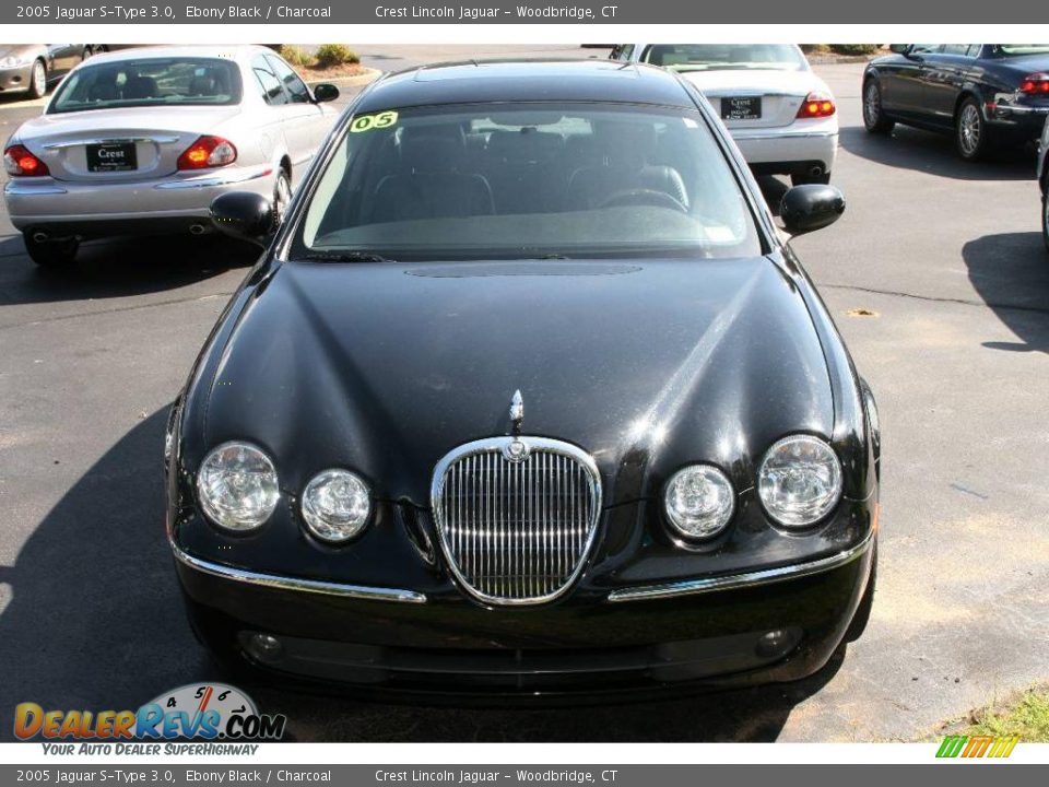 2005 Jaguar S-Type 3.0 Ebony Black / Charcoal Photo #8