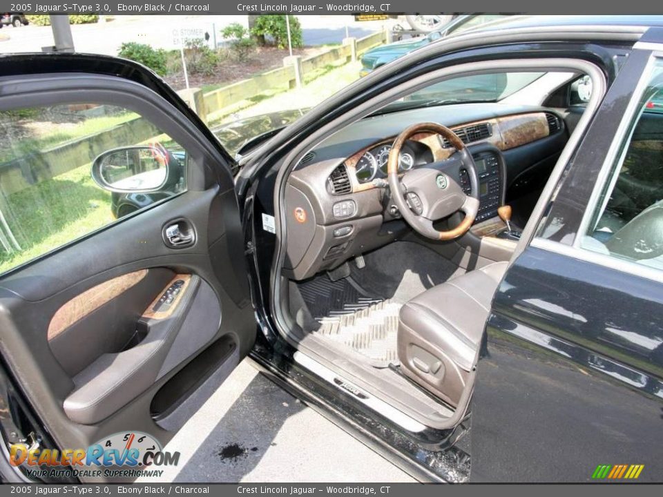 2005 Jaguar S-Type 3.0 Ebony Black / Charcoal Photo #9
