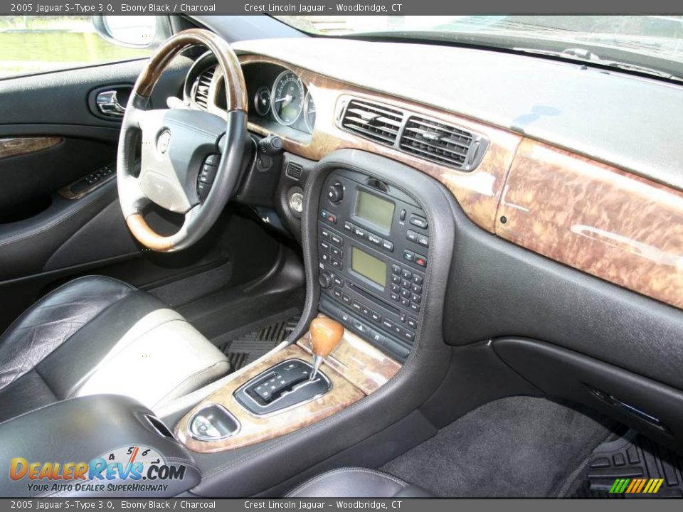2005 Jaguar S-Type 3.0 Ebony Black / Charcoal Photo #12