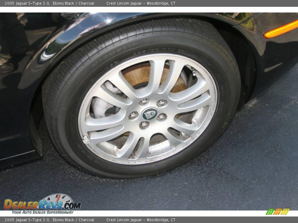 2005 Jaguar S-Type 3.0 Ebony Black / Charcoal Photo #14