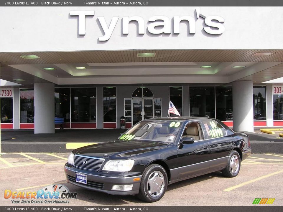 2000 Lexus LS 400 Black Onyx / Ivory Photo #1