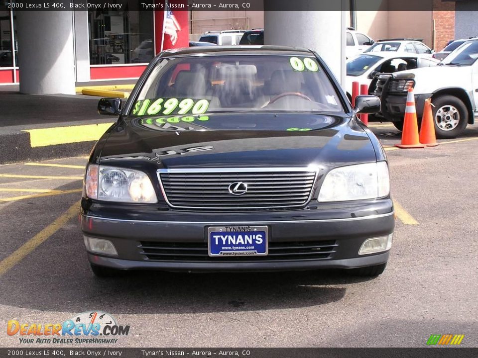 2000 Lexus LS 400 Black Onyx / Ivory Photo #2