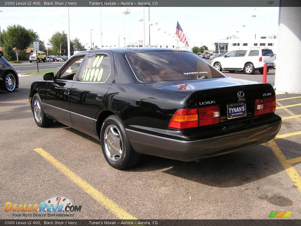 2000 Lexus LS 400 Black Onyx / Ivory Photo #4