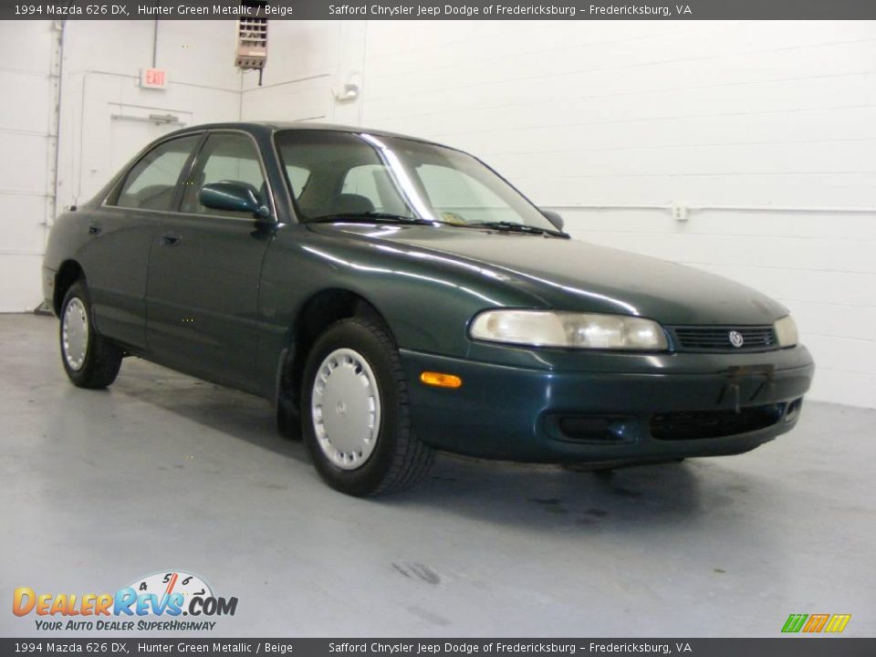 1994 Mazda 626 DX Hunter Green Metallic / Beige Photo #3