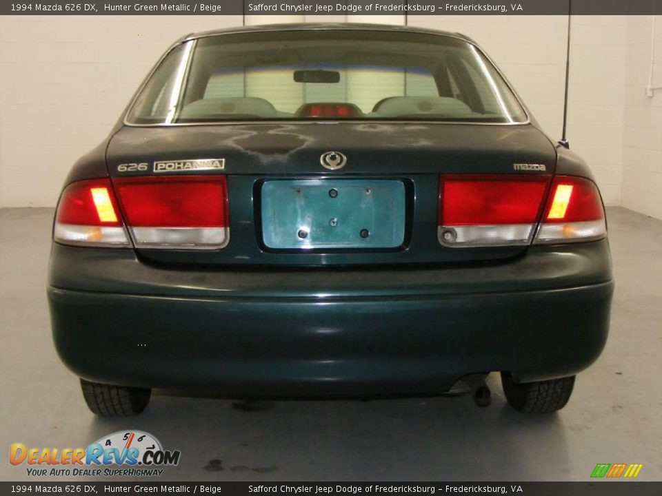 1994 Mazda 626 DX Hunter Green Metallic / Beige Photo #5