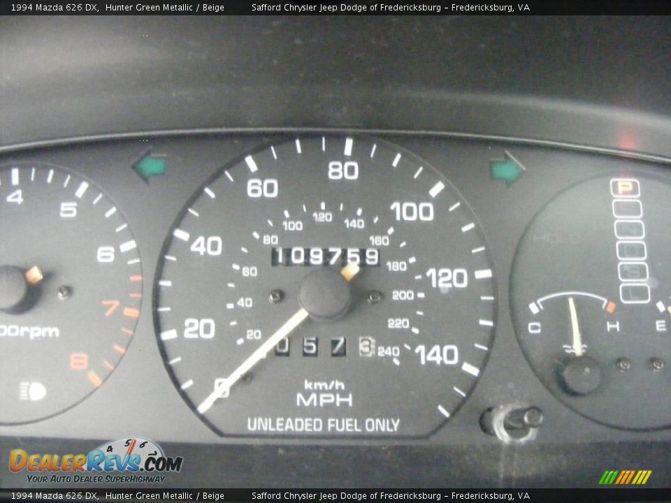 1994 Mazda 626 DX Hunter Green Metallic / Beige Photo #7