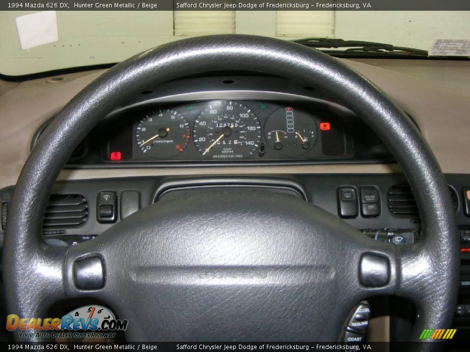 1994 Mazda 626 DX Hunter Green Metallic / Beige Photo #8