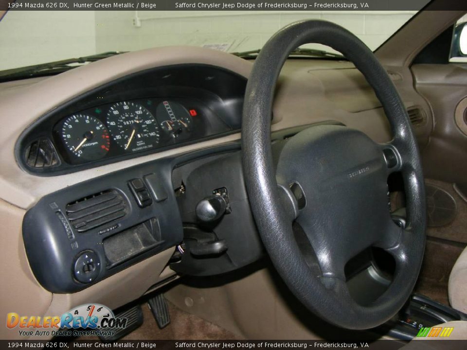 1994 Mazda 626 DX Hunter Green Metallic / Beige Photo #10