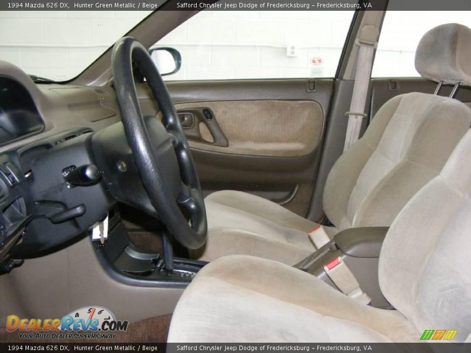 1994 Mazda 626 DX Hunter Green Metallic / Beige Photo #11