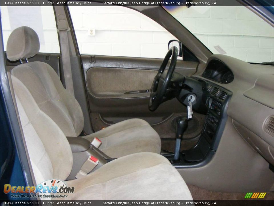 1994 Mazda 626 DX Hunter Green Metallic / Beige Photo #18