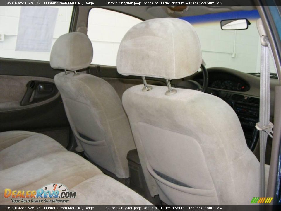 1994 Mazda 626 DX Hunter Green Metallic / Beige Photo #20