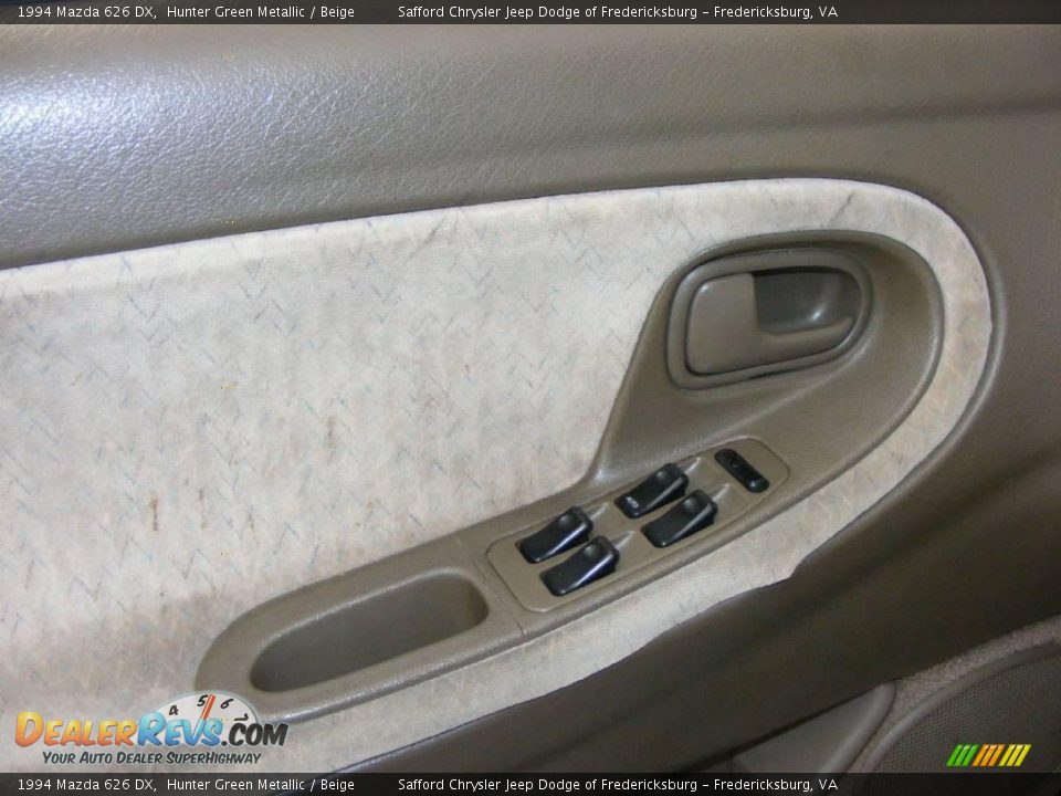 1994 Mazda 626 DX Hunter Green Metallic / Beige Photo #23