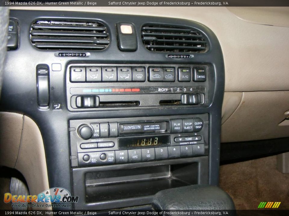 1994 Mazda 626 DX Hunter Green Metallic / Beige Photo #26
