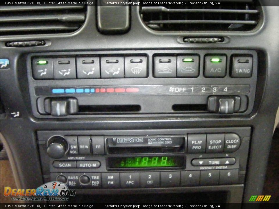 1994 Mazda 626 DX Hunter Green Metallic / Beige Photo #28