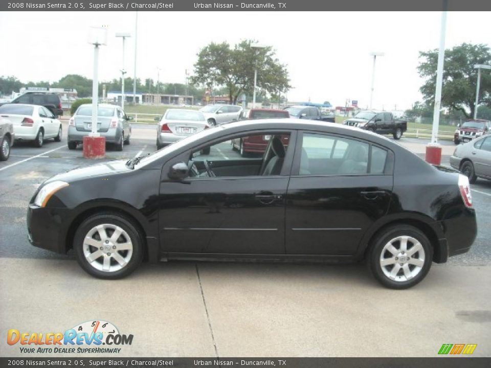 2008 Nissan Sentra 2.0 S Super Black / Charcoal/Steel Photo #1