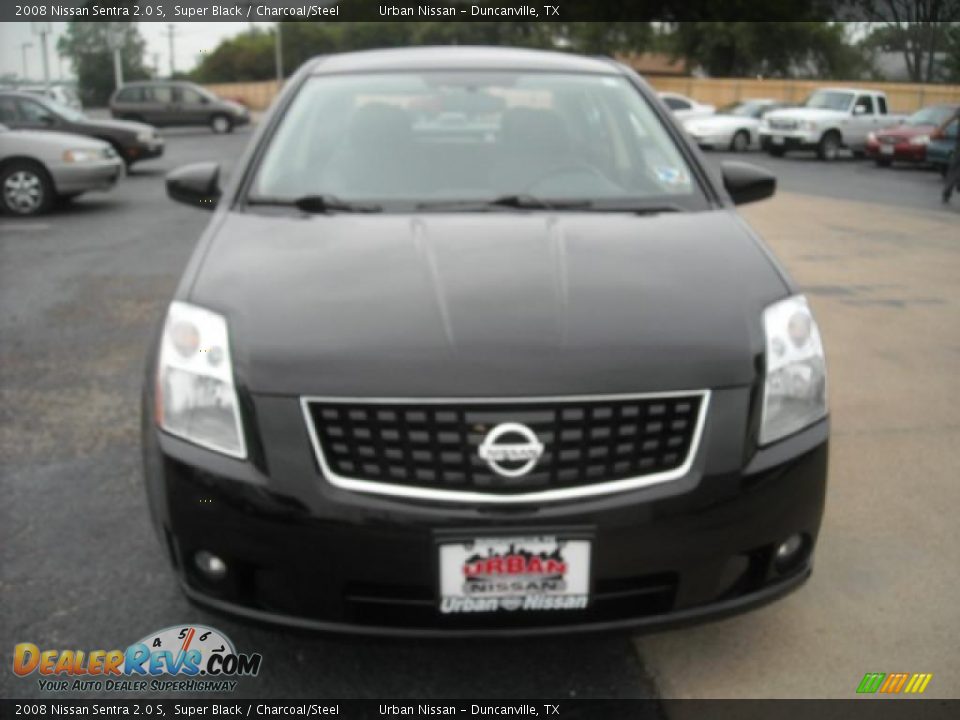 2008 Nissan Sentra 2.0 S Super Black / Charcoal/Steel Photo #2