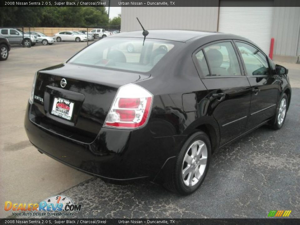 2008 Nissan Sentra 2.0 S Super Black / Charcoal/Steel Photo #4