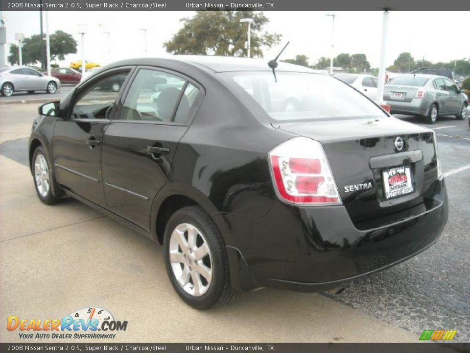 2008 Nissan Sentra 2.0 S Super Black / Charcoal/Steel Photo #6