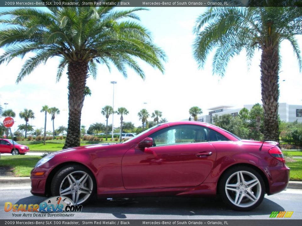 2009 Mercedes-Benz SLK 300 Roadster Storm Red Metallic / Black Photo #1