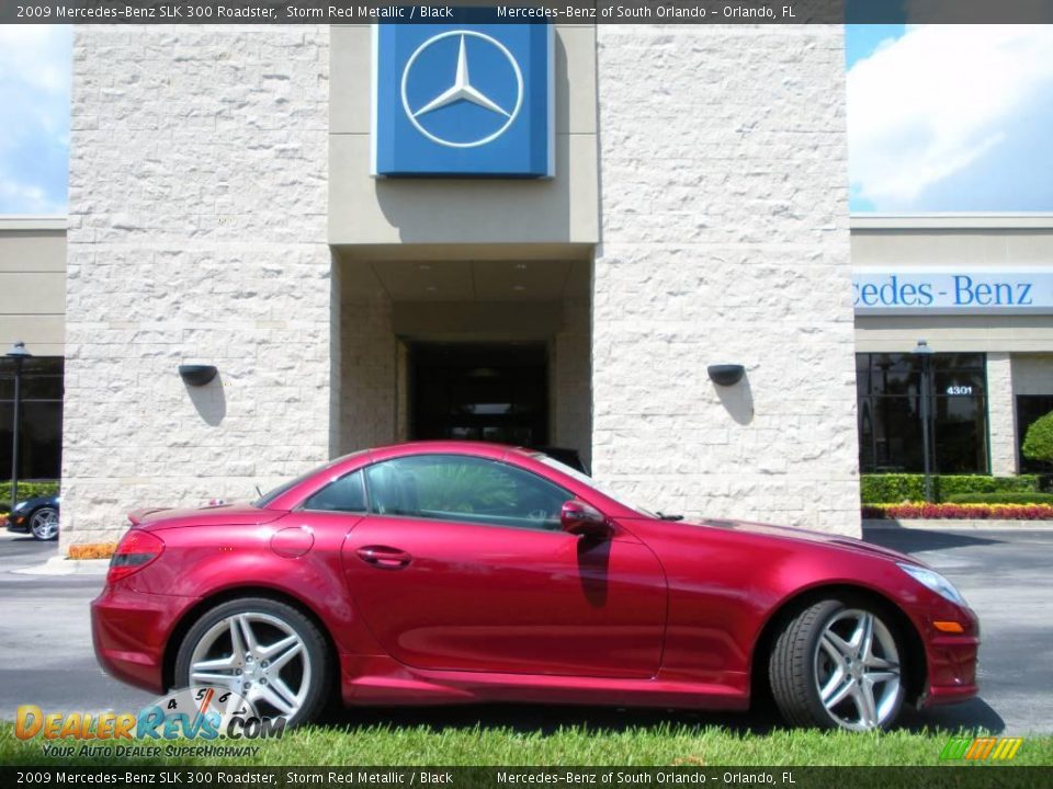 2009 Mercedes-Benz SLK 300 Roadster Storm Red Metallic / Black Photo #5
