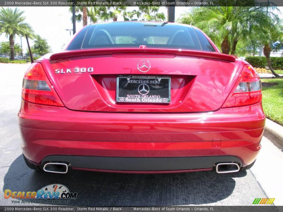 2009 Mercedes-Benz SLK 300 Roadster Storm Red Metallic / Black Photo #7