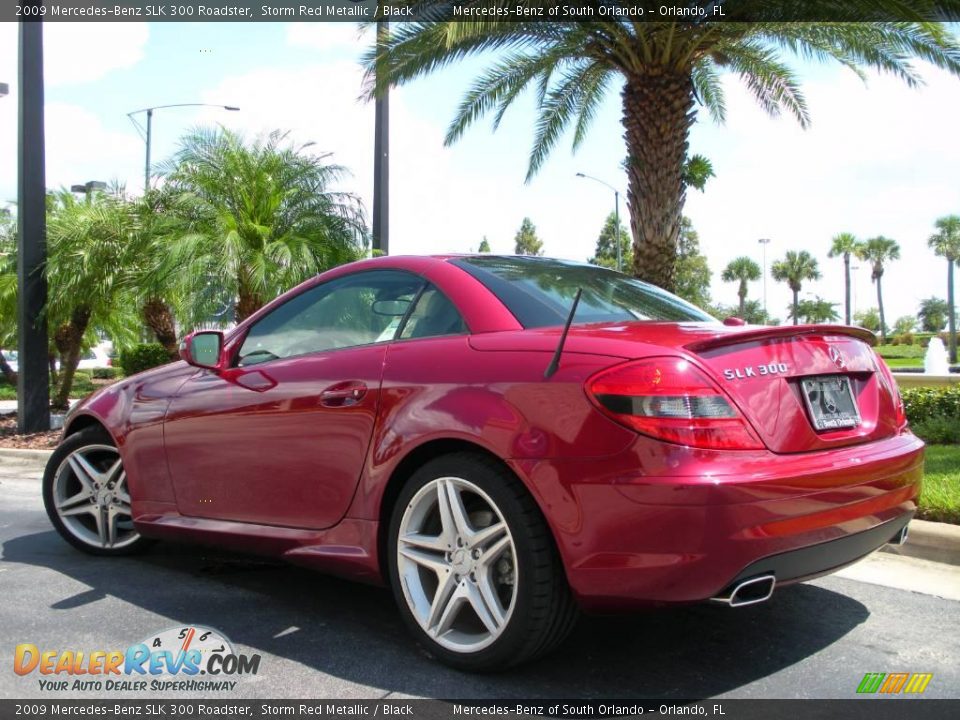 2009 Mercedes-Benz SLK 300 Roadster Storm Red Metallic / Black Photo #8