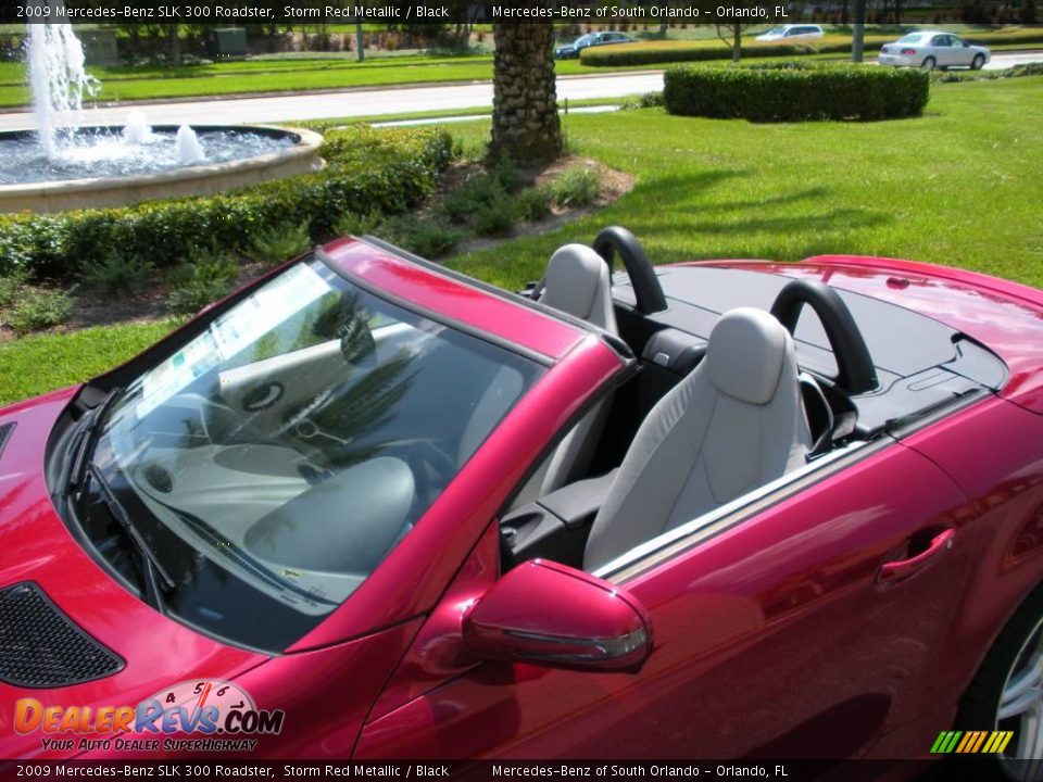 2009 Mercedes-Benz SLK 300 Roadster Storm Red Metallic / Black Photo #9
