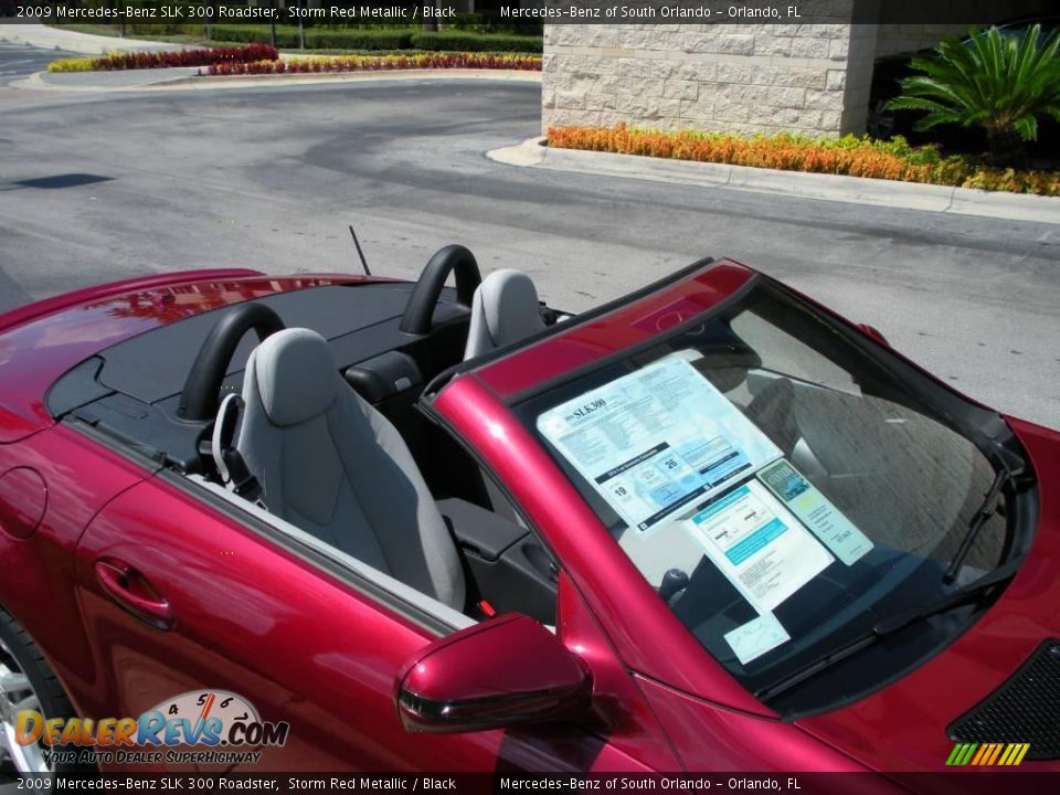 2009 Mercedes-Benz SLK 300 Roadster Storm Red Metallic / Black Photo #12