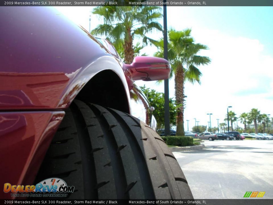2009 Mercedes-Benz SLK 300 Roadster Storm Red Metallic / Black Photo #15