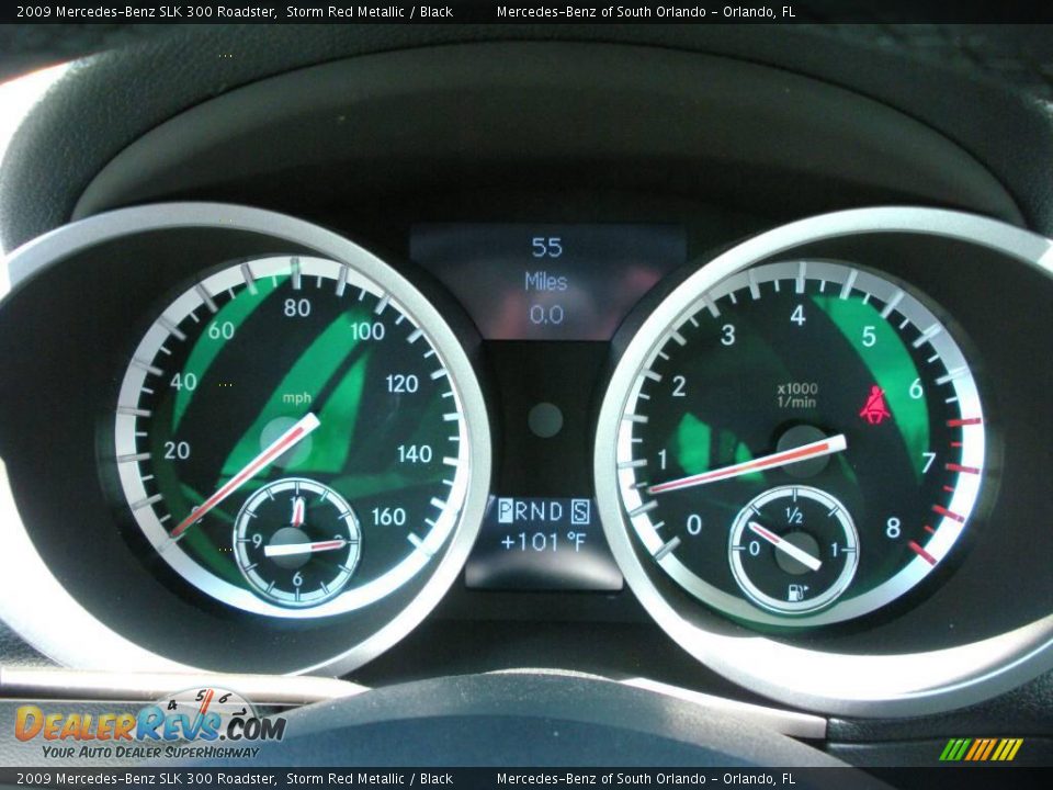 2009 Mercedes-Benz SLK 300 Roadster Storm Red Metallic / Black Photo #22