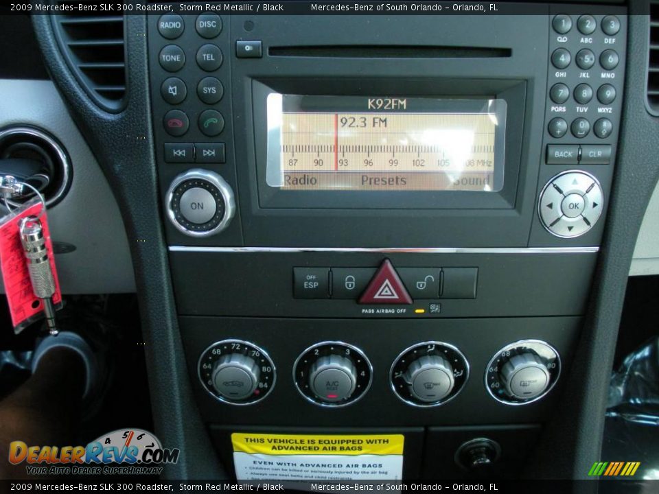 2009 Mercedes-Benz SLK 300 Roadster Storm Red Metallic / Black Photo #24
