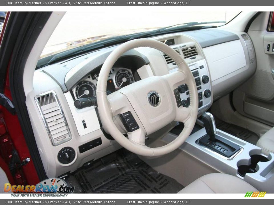 2008 Mercury Mariner V6 Premier 4WD Vivid Red Metallic / Stone Photo #11