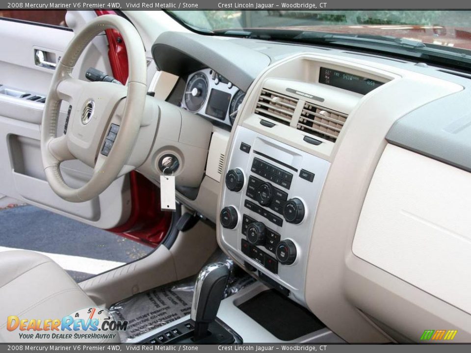 2008 Mercury Mariner V6 Premier 4WD Vivid Red Metallic / Stone Photo #13
