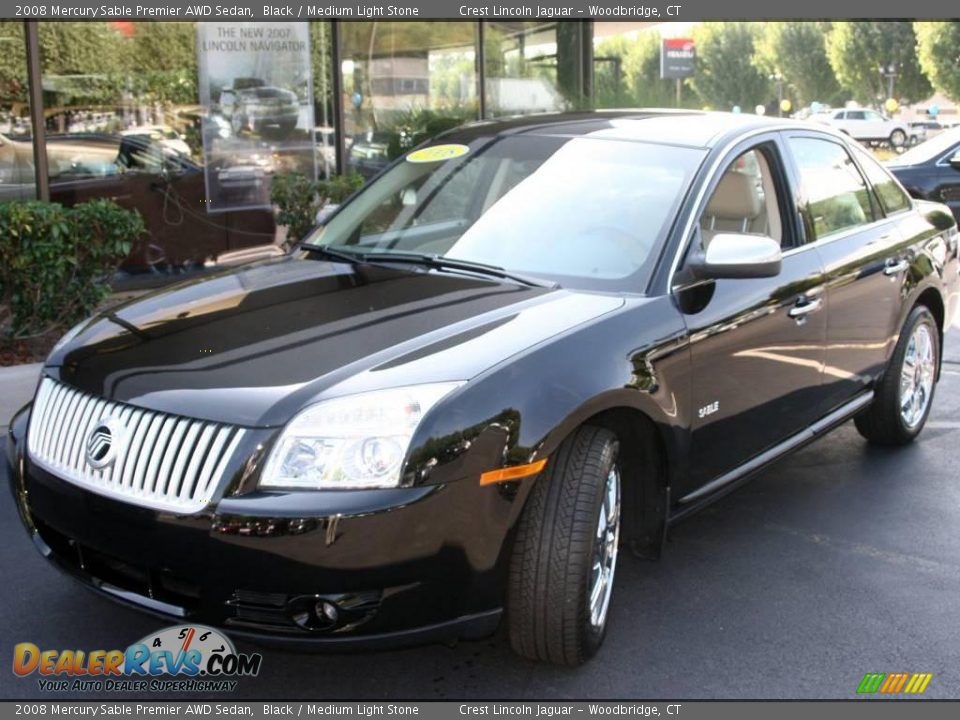 2008 Mercury Sable Premier AWD Sedan Black / Medium Light Stone Photo #1