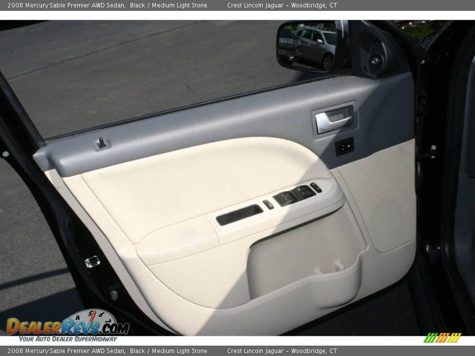 2008 Mercury Sable Premier AWD Sedan Black / Medium Light Stone Photo #11
