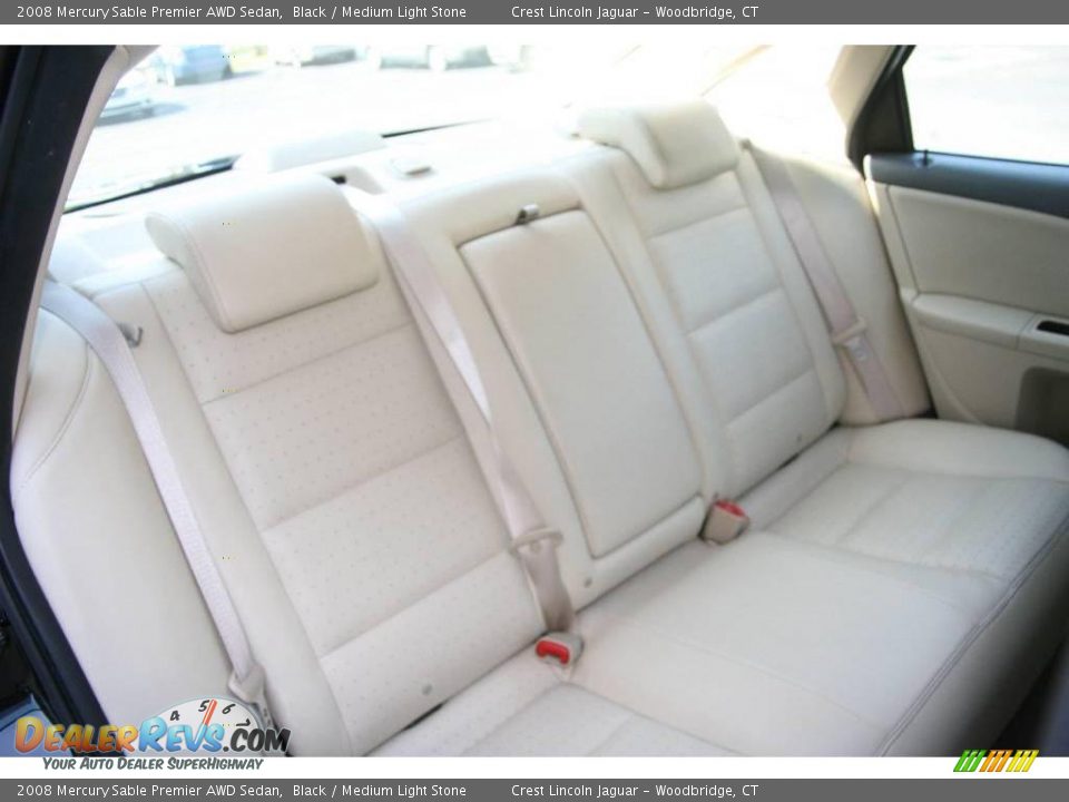 2008 Mercury Sable Premier AWD Sedan Black / Medium Light Stone Photo #13