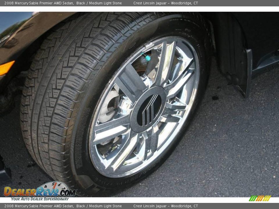 2008 Mercury Sable Premier AWD Sedan Black / Medium Light Stone Photo #14