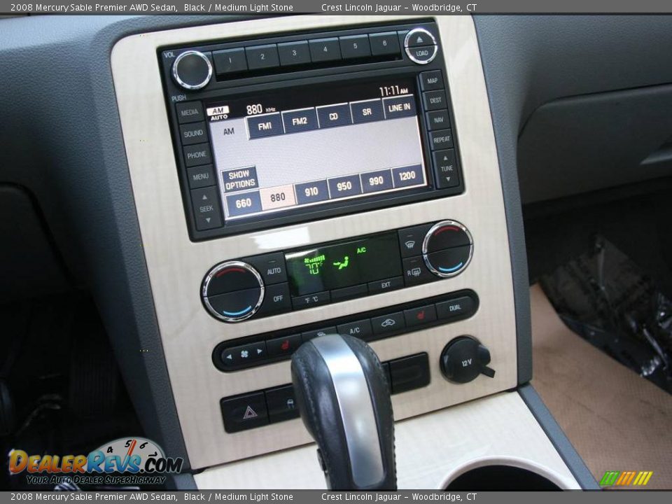 2008 Mercury Sable Premier AWD Sedan Black / Medium Light Stone Photo #15