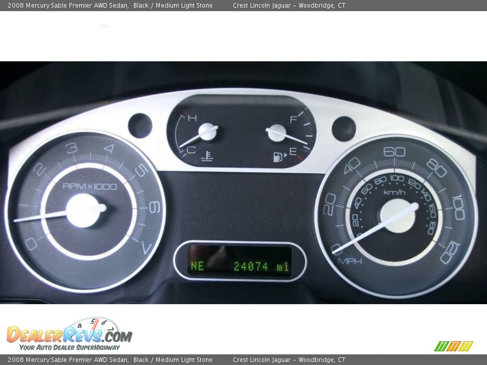 2008 Mercury Sable Premier AWD Sedan Black / Medium Light Stone Photo #18