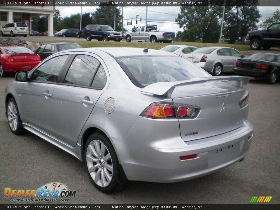 2010 Mitsubishi Lancer GTS Apex Silver Metallic / Black Photo #8