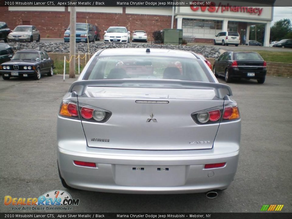 2010 Mitsubishi Lancer GTS Apex Silver Metallic / Black Photo #9