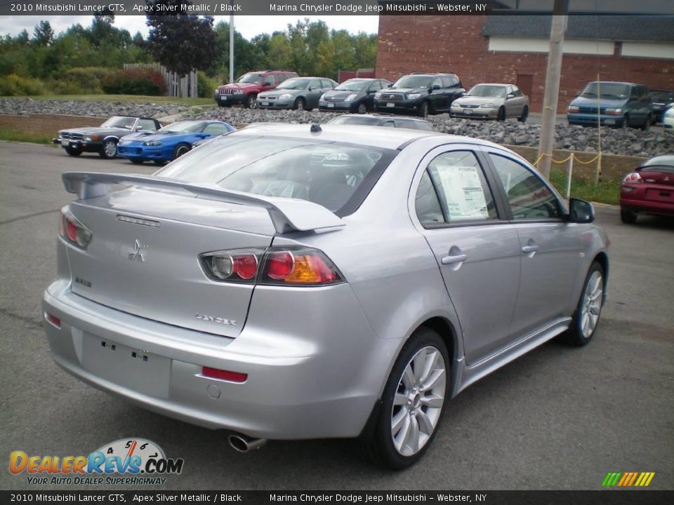 2010 Mitsubishi Lancer GTS Apex Silver Metallic / Black Photo #10