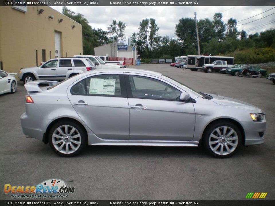 2010 Mitsubishi Lancer GTS Apex Silver Metallic / Black Photo #11