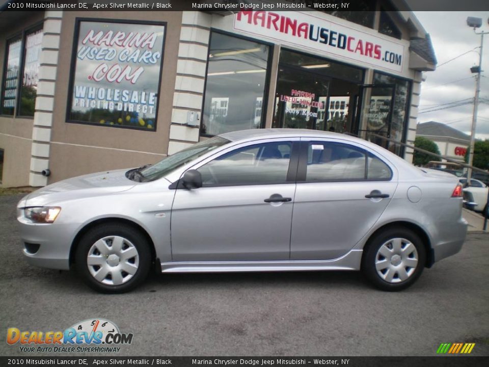 2010 Mitsubishi Lancer DE Apex Silver Metallic / Black Photo #6