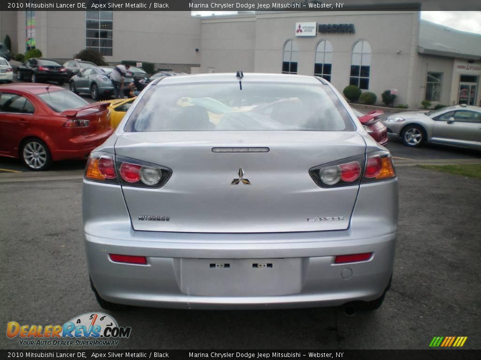 2010 Mitsubishi Lancer DE Apex Silver Metallic / Black Photo #8