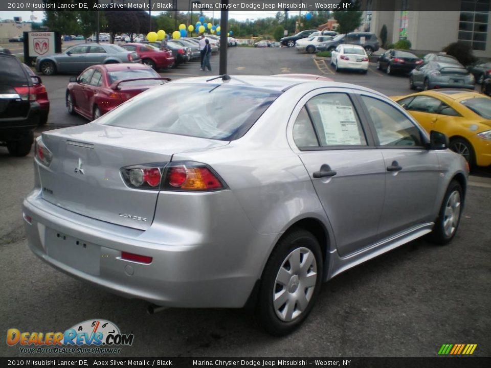 2010 Mitsubishi Lancer DE Apex Silver Metallic / Black Photo #9