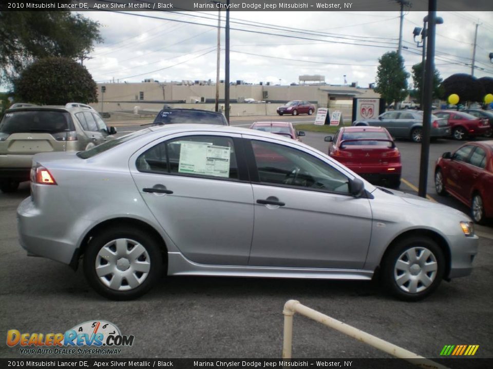 2010 Mitsubishi Lancer DE Apex Silver Metallic / Black Photo #10