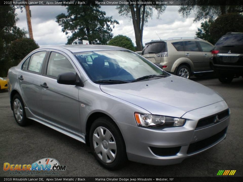 2010 Mitsubishi Lancer DE Apex Silver Metallic / Black Photo #11