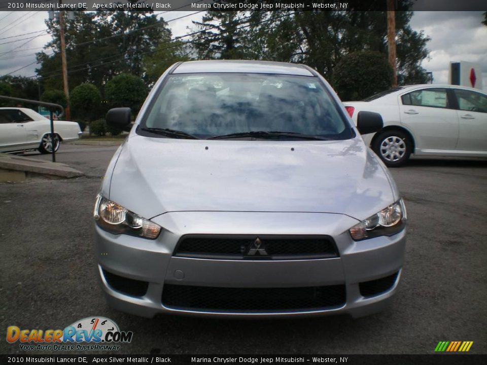 2010 Mitsubishi Lancer DE Apex Silver Metallic / Black Photo #12